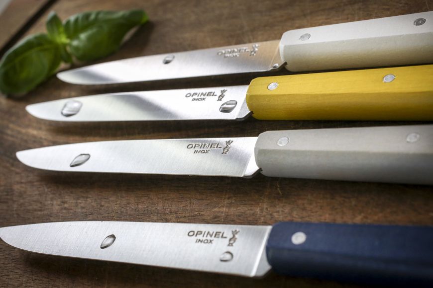 Cuchillos Opinel N°125 Mesa celeste - 4 unidades