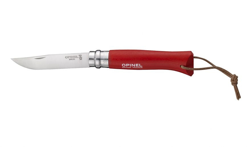 Cuchillo Opinel N°8 Trekking rojo con funda
