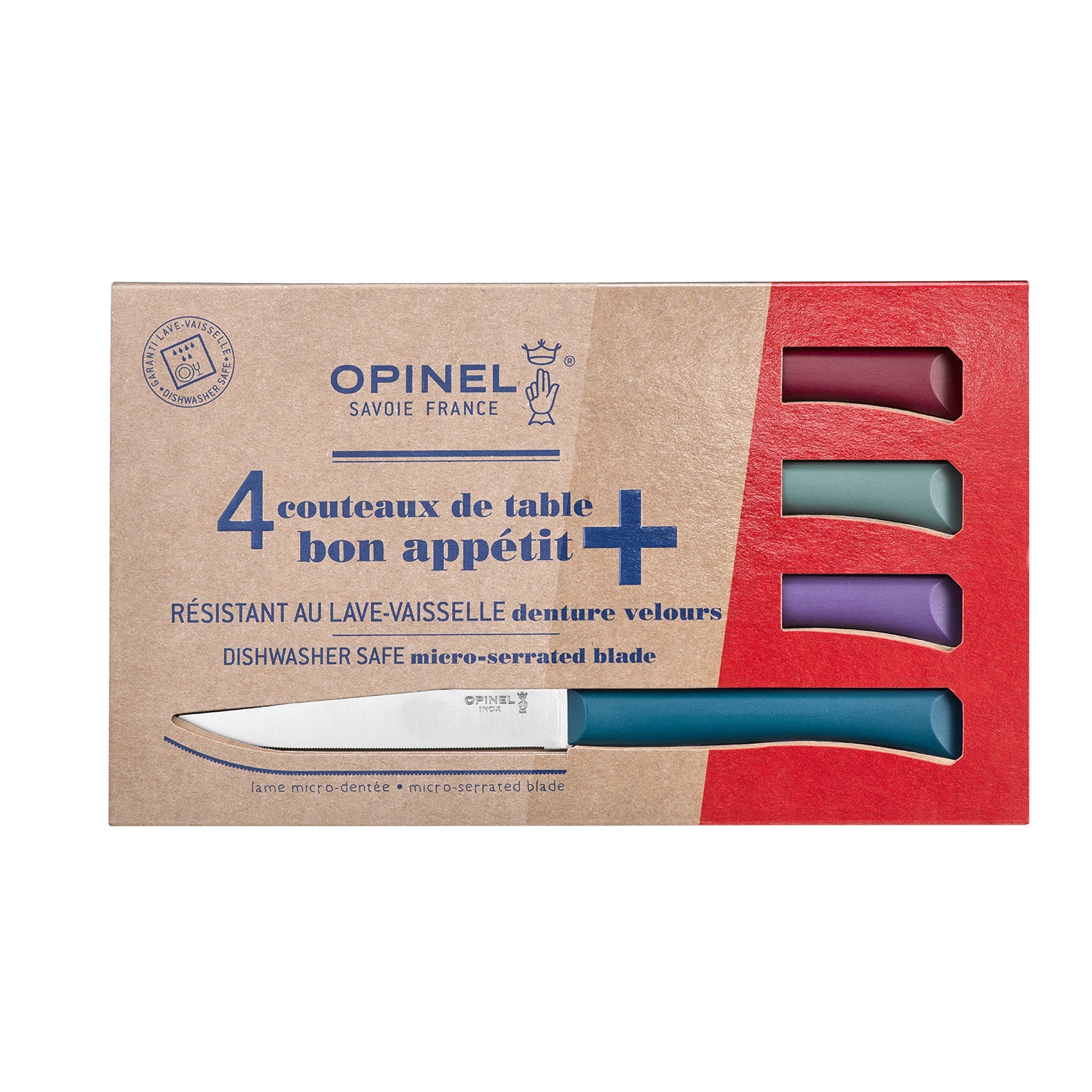 Set x4 Bon Appétit Plus Opinel Glam (varios colores)