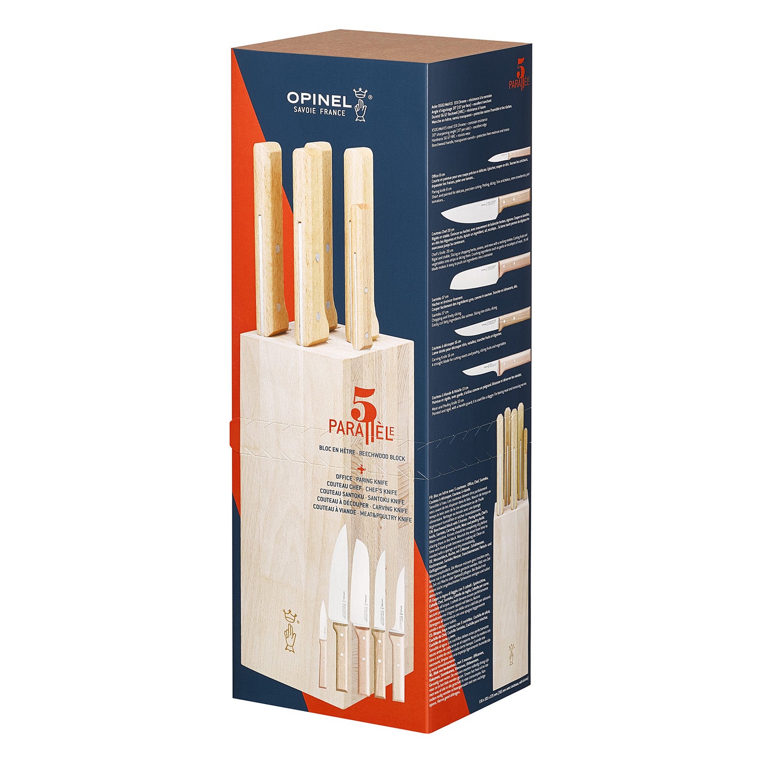 Bloque Parallèle para carne Opinel Madera clara