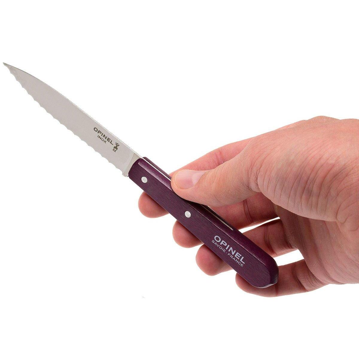 Cuchillo Opinel N°113 dentado morado