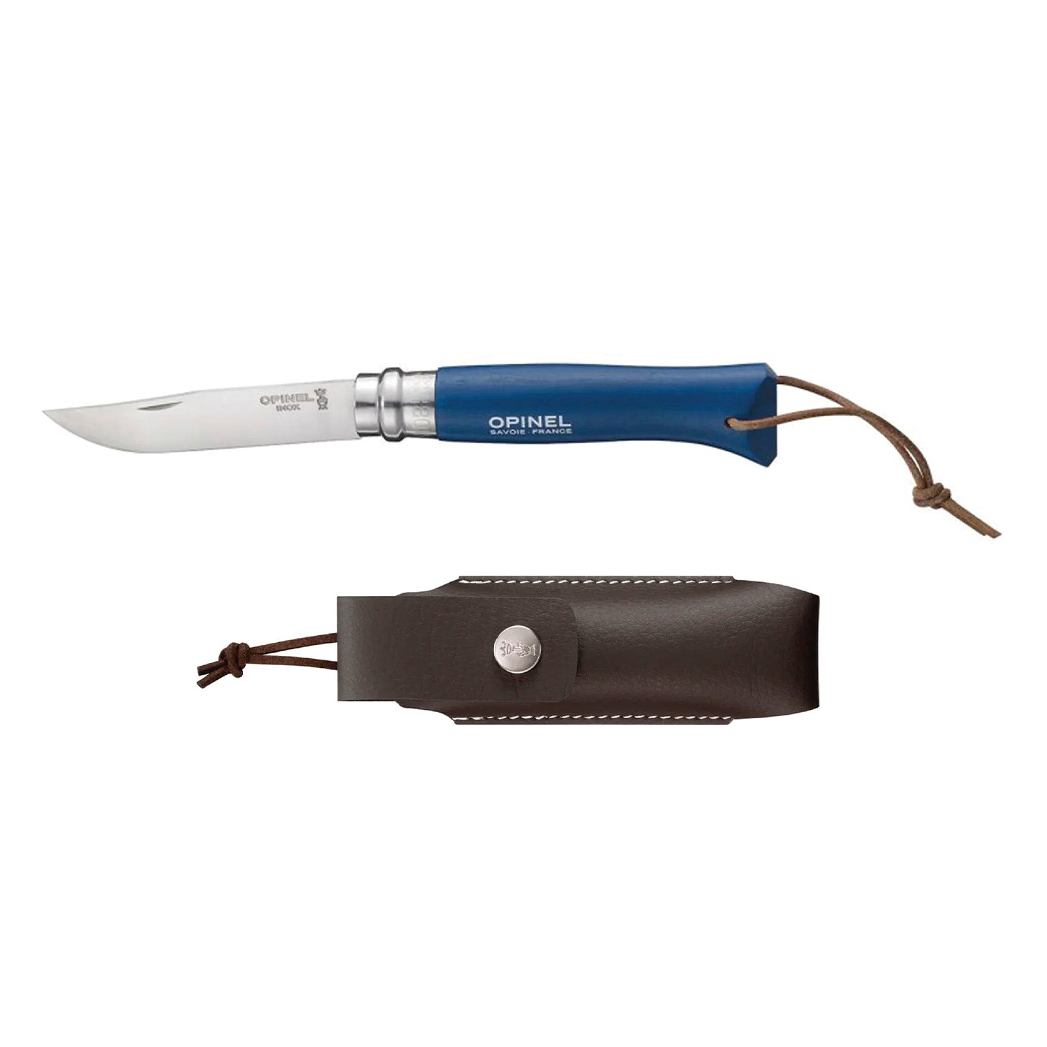 Cuchillo Opinel N°8 Trekking azul con funda