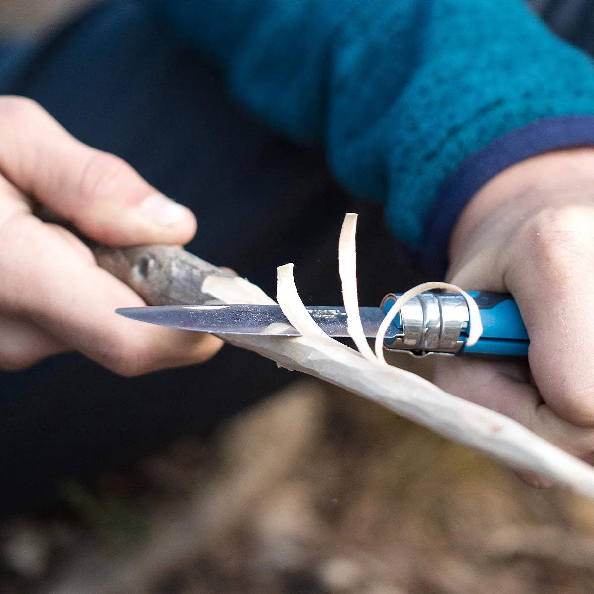 Cuchillo Opinel N°7 outdoor niños azul