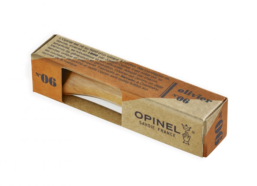 Cuchillo Opinel N°6 madera olivo
