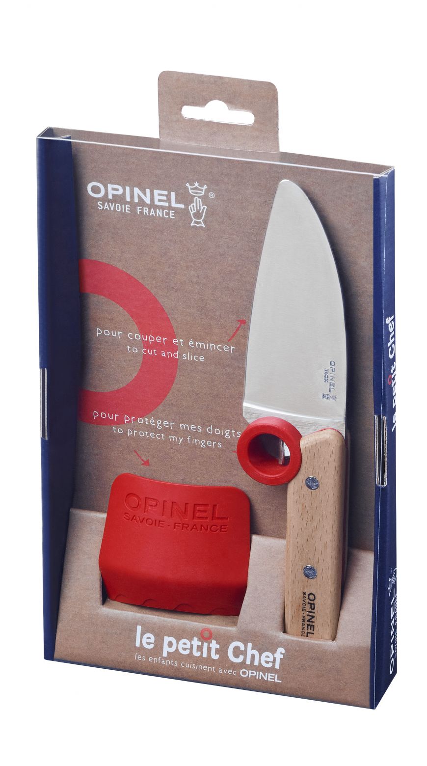 Cuchillo Opinel Chef con protector de dedos