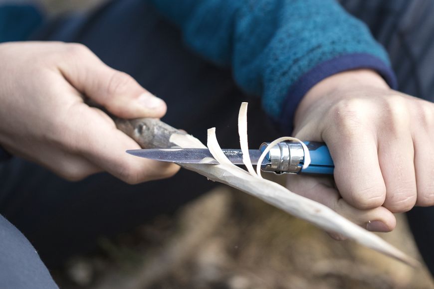 Cuchillo Opinel N°7 outdoor niños azul