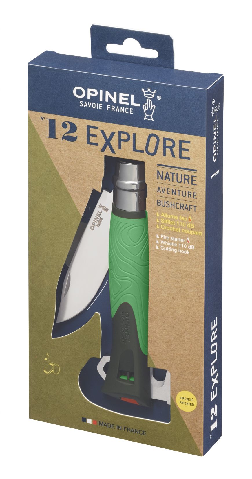 Cuchillo Opinel N°12 explorer verde