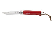Cuchillo Opinel N°8 Trekking rojo con funda