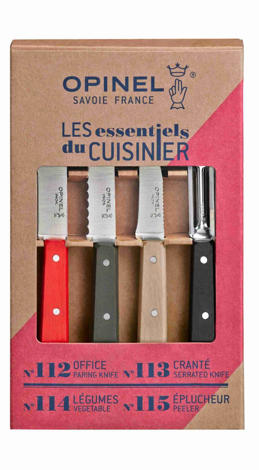 Cuchillos Opinel N°112 Los esenciales Loft - 4 unidades