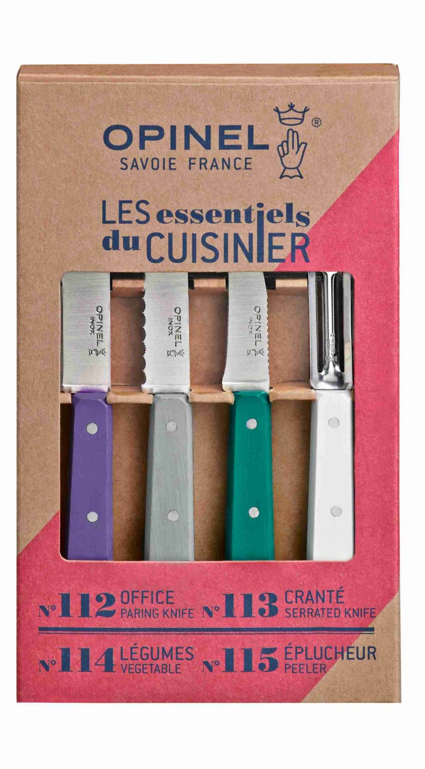 Cuchillos Opinel N°112 Los escenciales art deco - 4 unidades