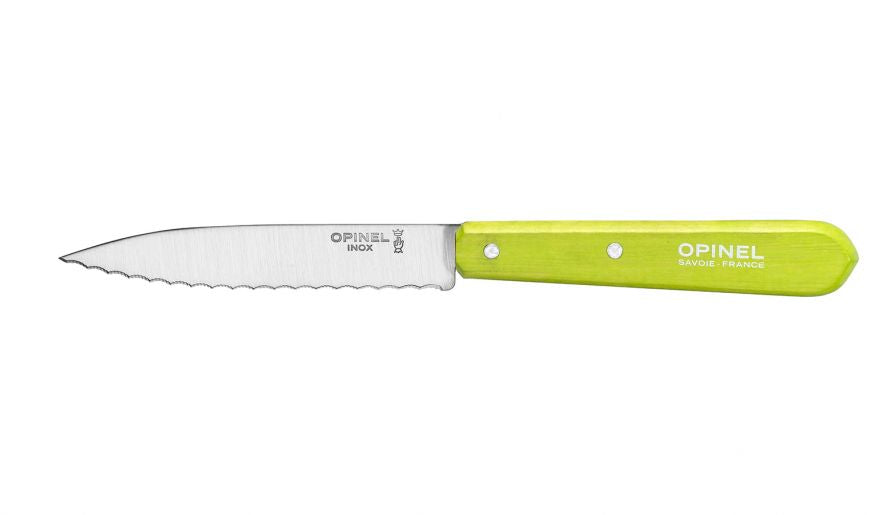 Cuchillo Opinel N°113 dentado verde limon