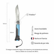 Cuchillo Opinel N°8 outdoor azul
