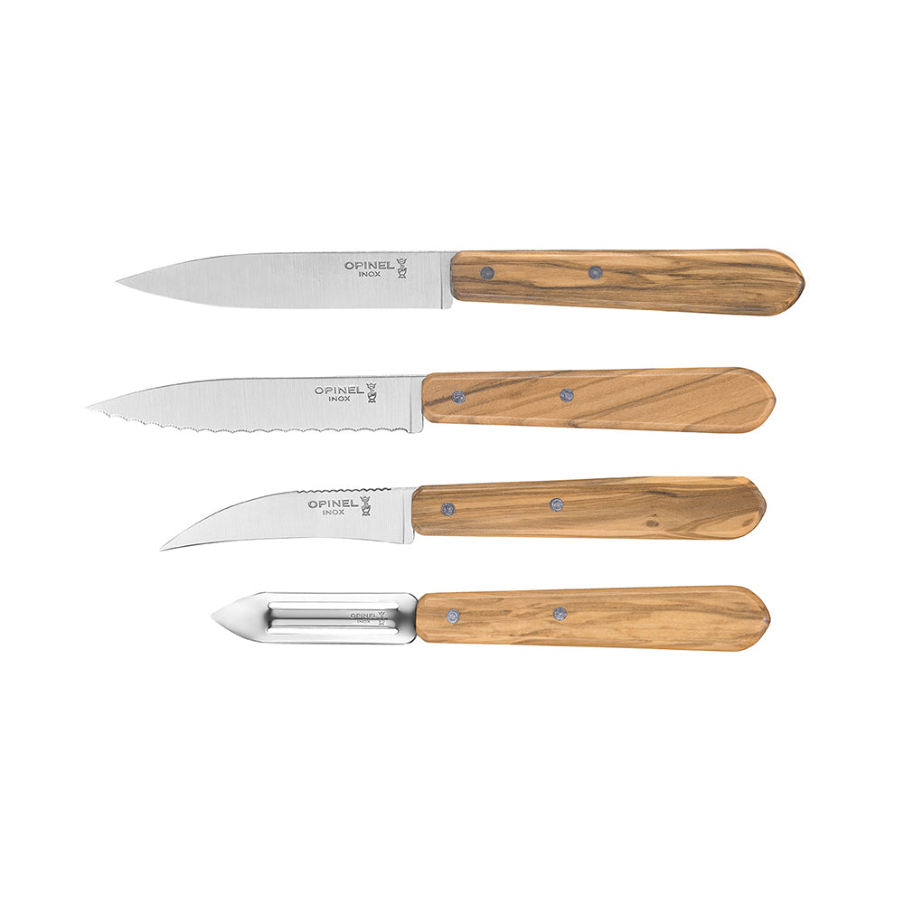 Set cocina Opinel esenciales madera olivo