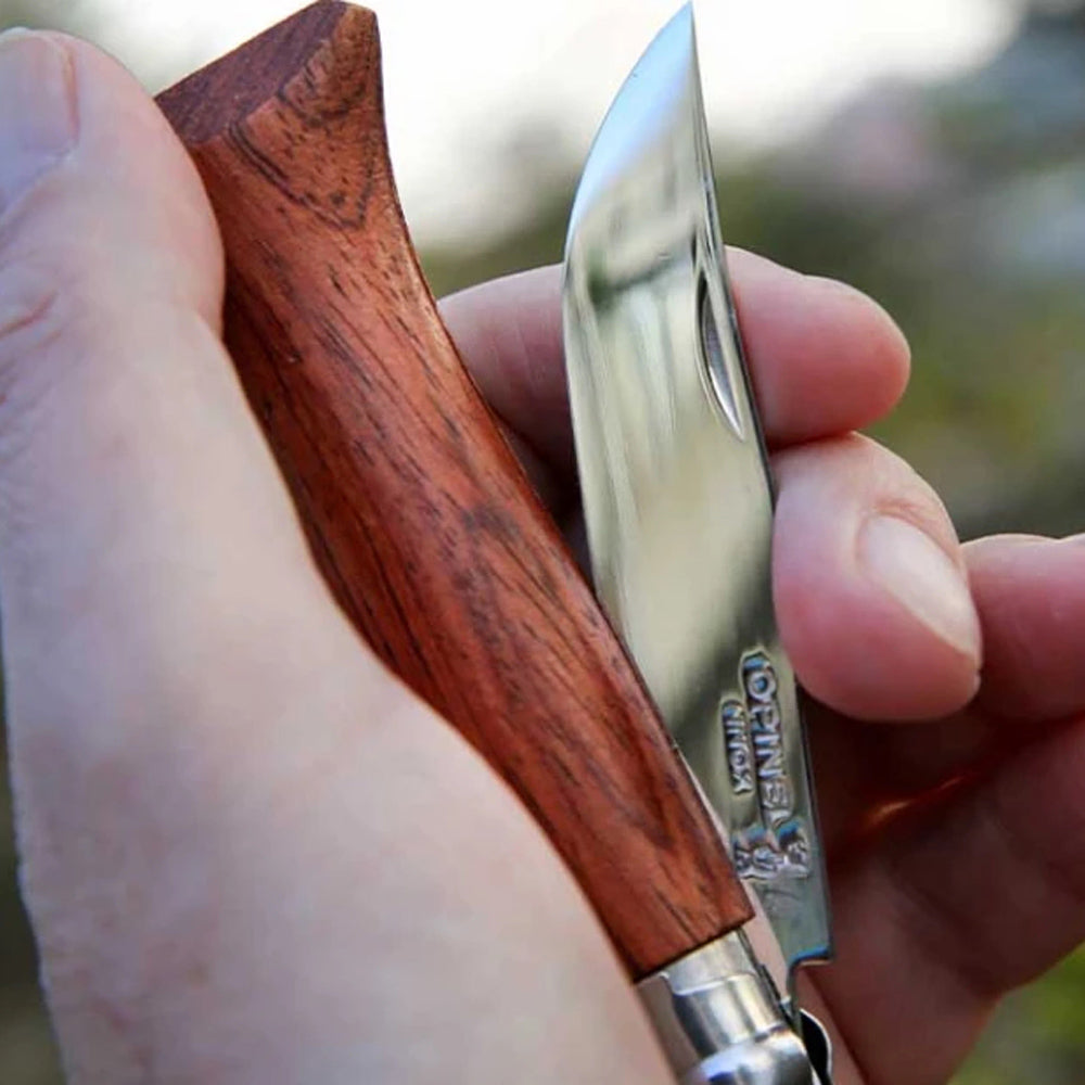 Cuchillo Opinel N°6 mango palo rojo