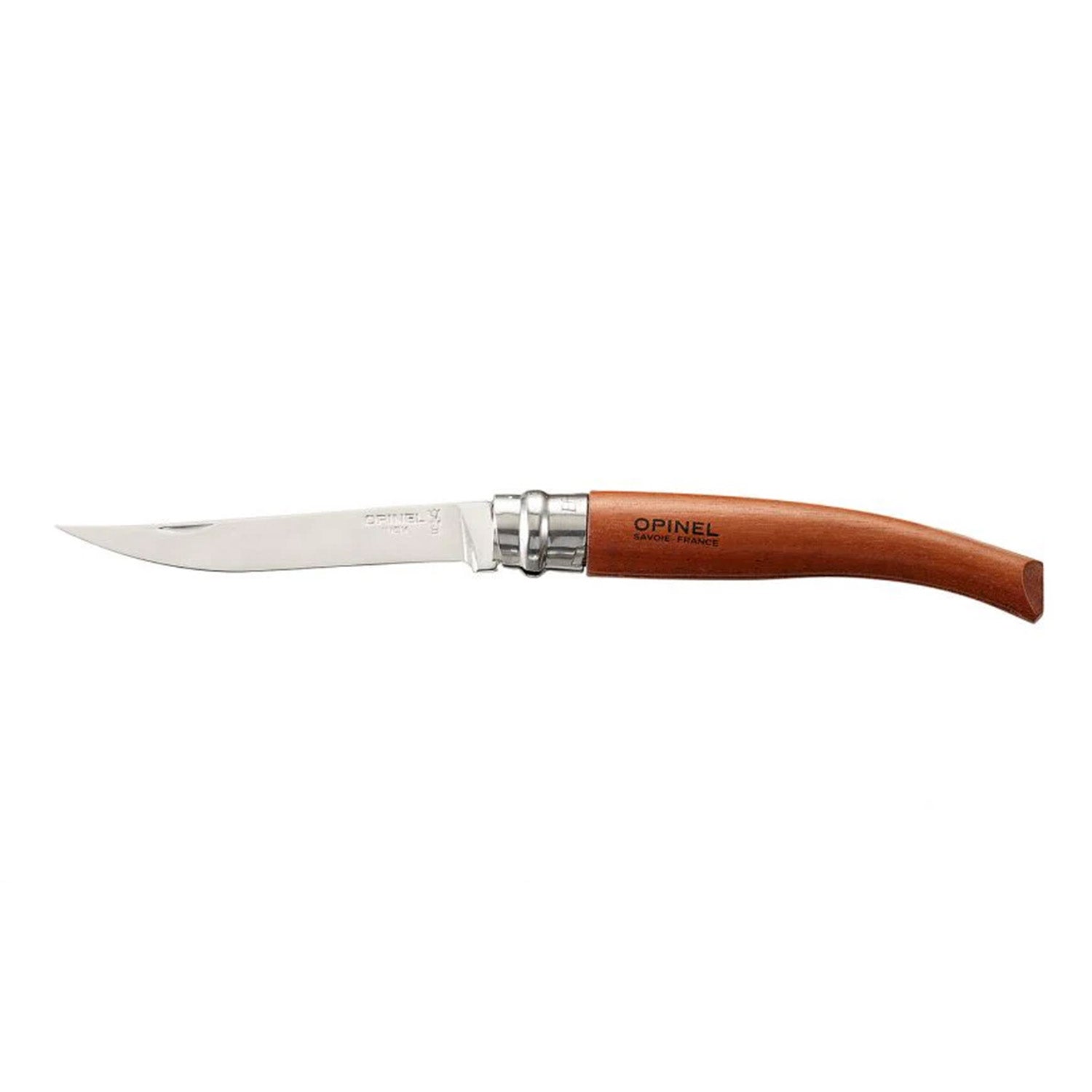 Cuchillo Opinel N°10 Slim mango de palo rojo