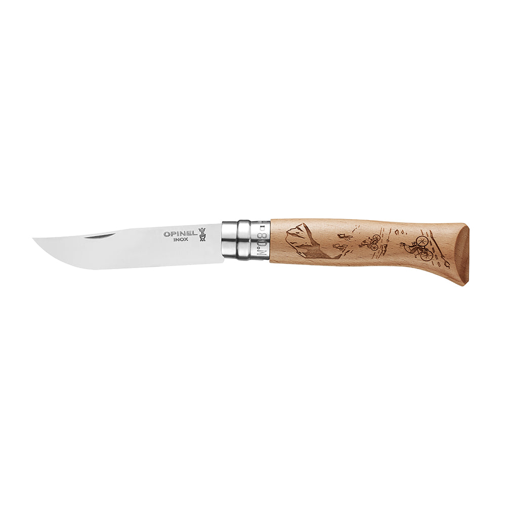 Cuchillo Opinel N°8 Grabado de Bicicleta