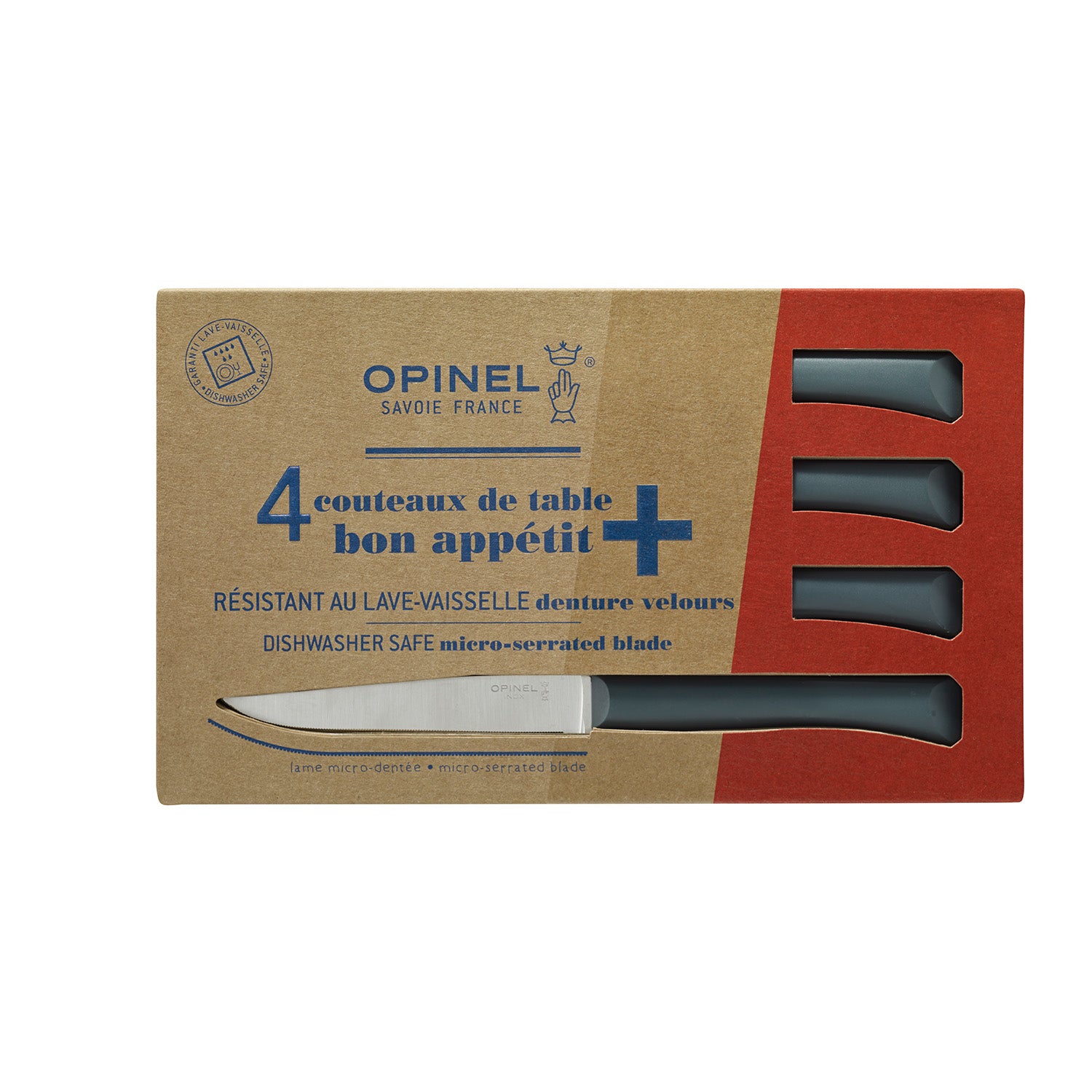 Set x4 Bon Appétit Plus Opinel Antracita