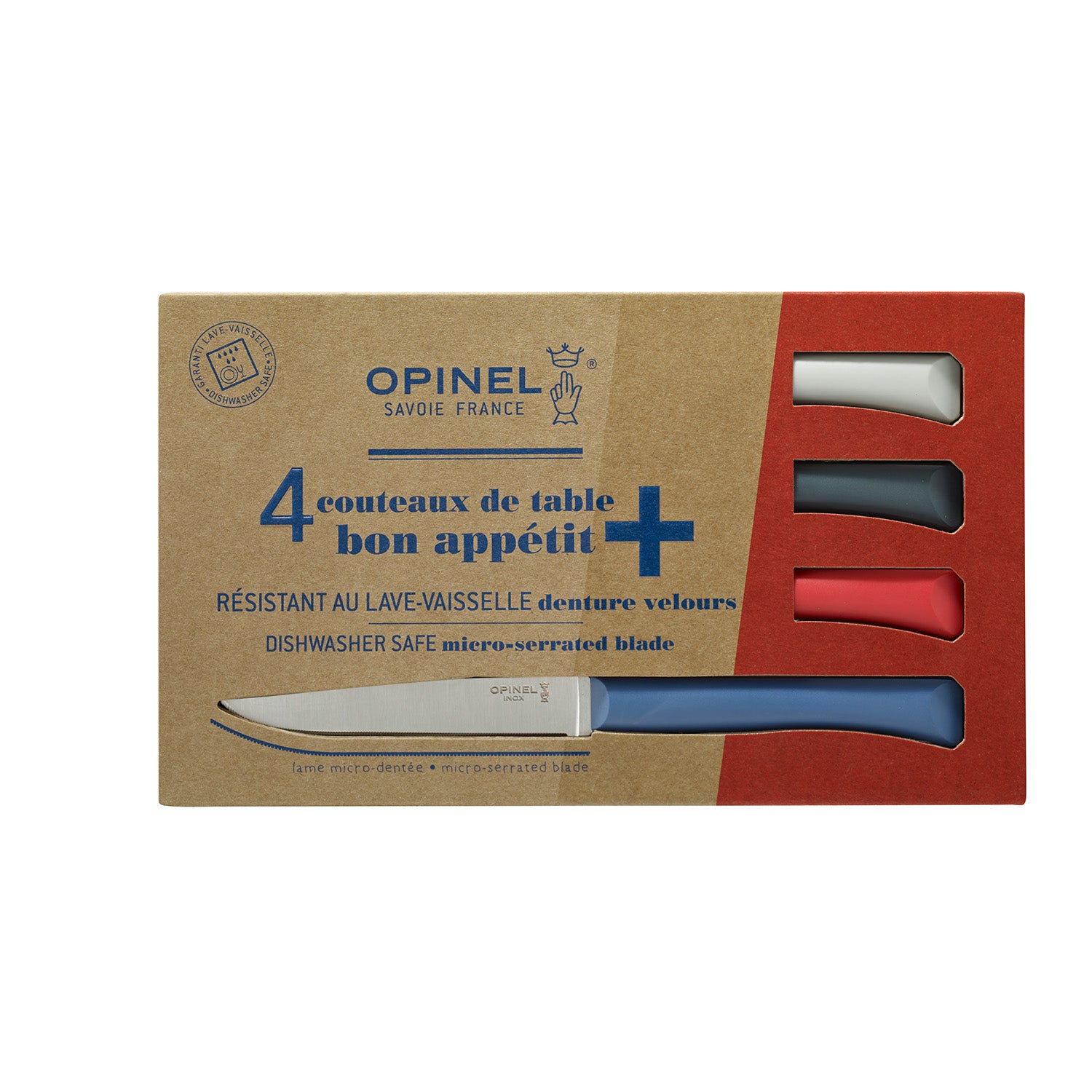 Set x4 Bon Appétit Plus Opinel Primo (Mix colores)