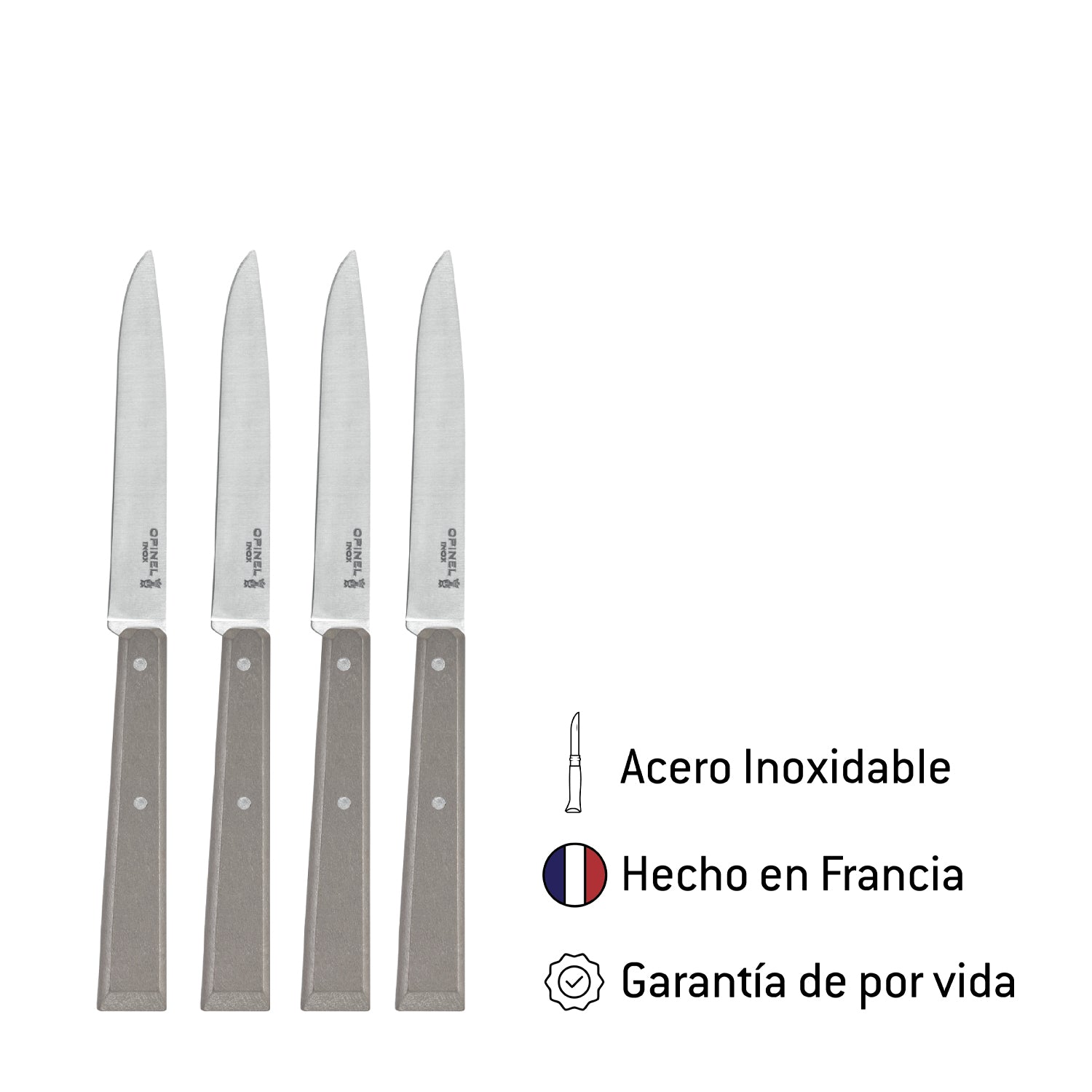 Cuchillos N°125 Bon Appétit Gris - 4 unidades