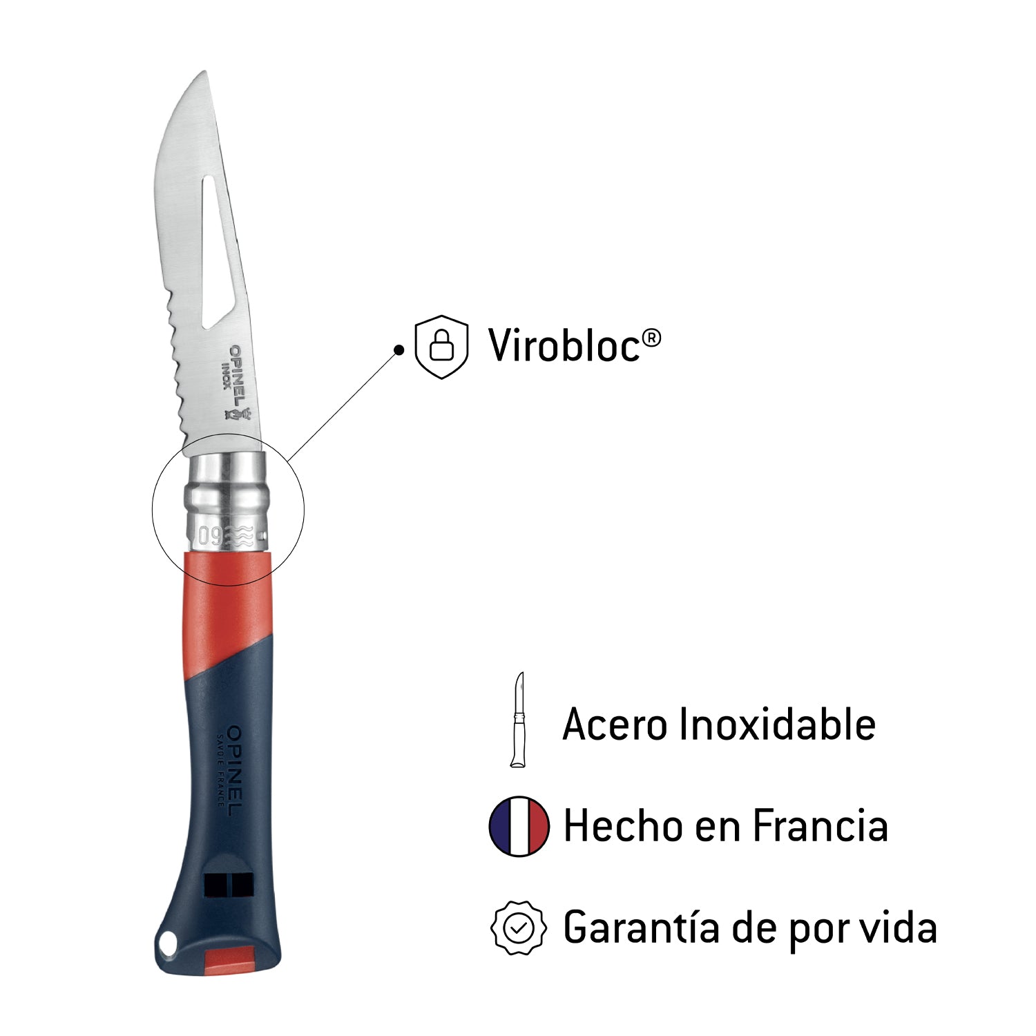 Cuchillo N°09 Ocean rojo