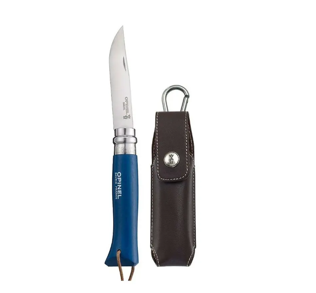 Cuchillo Opinel N°8 Trekking azul con funda