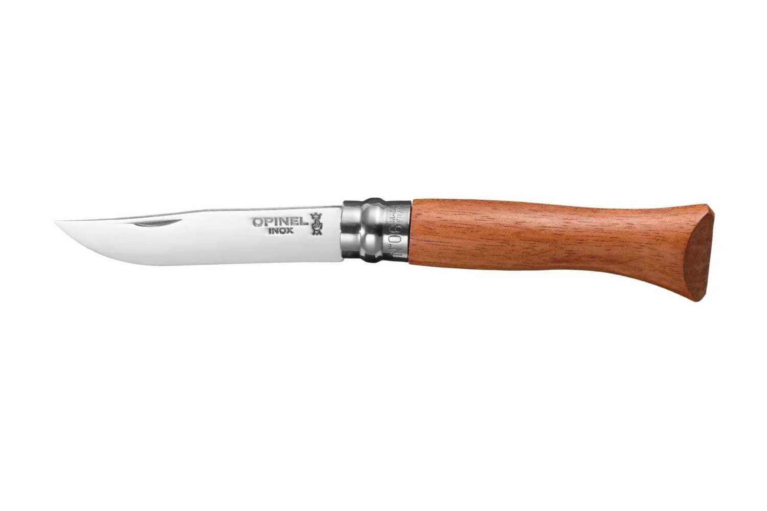 Cuchillo Opinel N°6 mango palo rojo