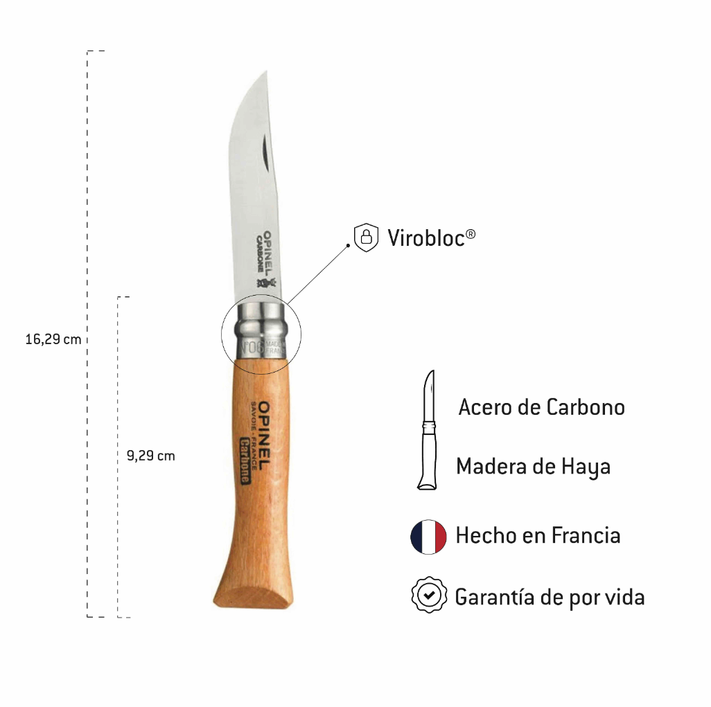 Cuchillo Opinel N°6 de Acero Carbono