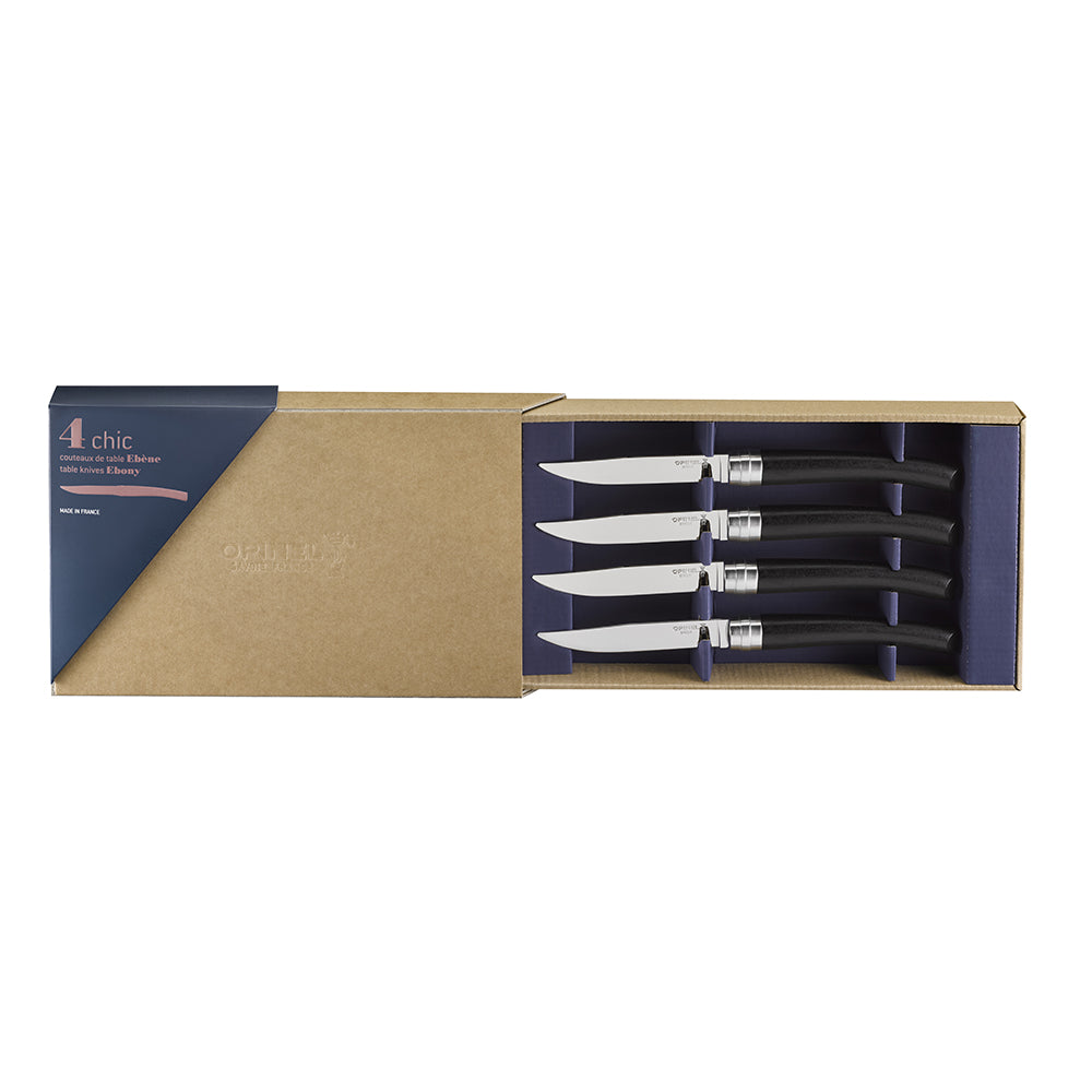 Cuchillos Opinel Table Chic ebano