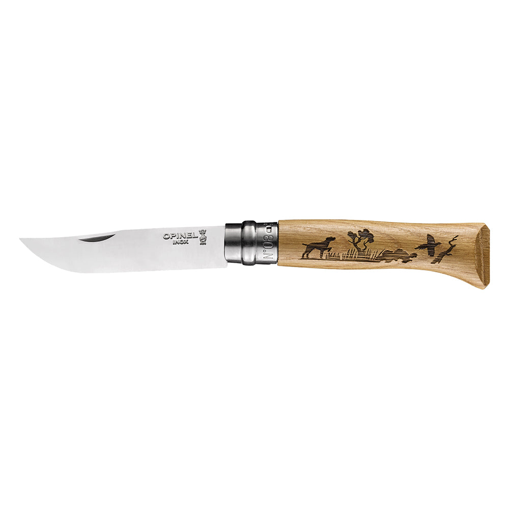 Cuchillo Opinel N°8 mango grabado de perros
