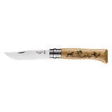 Cuchillo Opinel N°8 mango grabado de perros