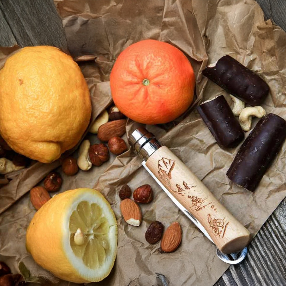 Cuchillo Opinel N°8 Grabado de Bicicleta