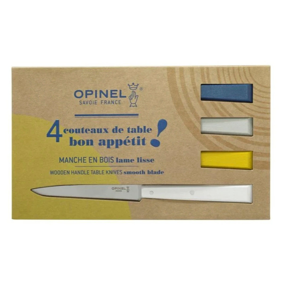 Cuchillos Opinel N°125 Mesa celeste - 4 unidades