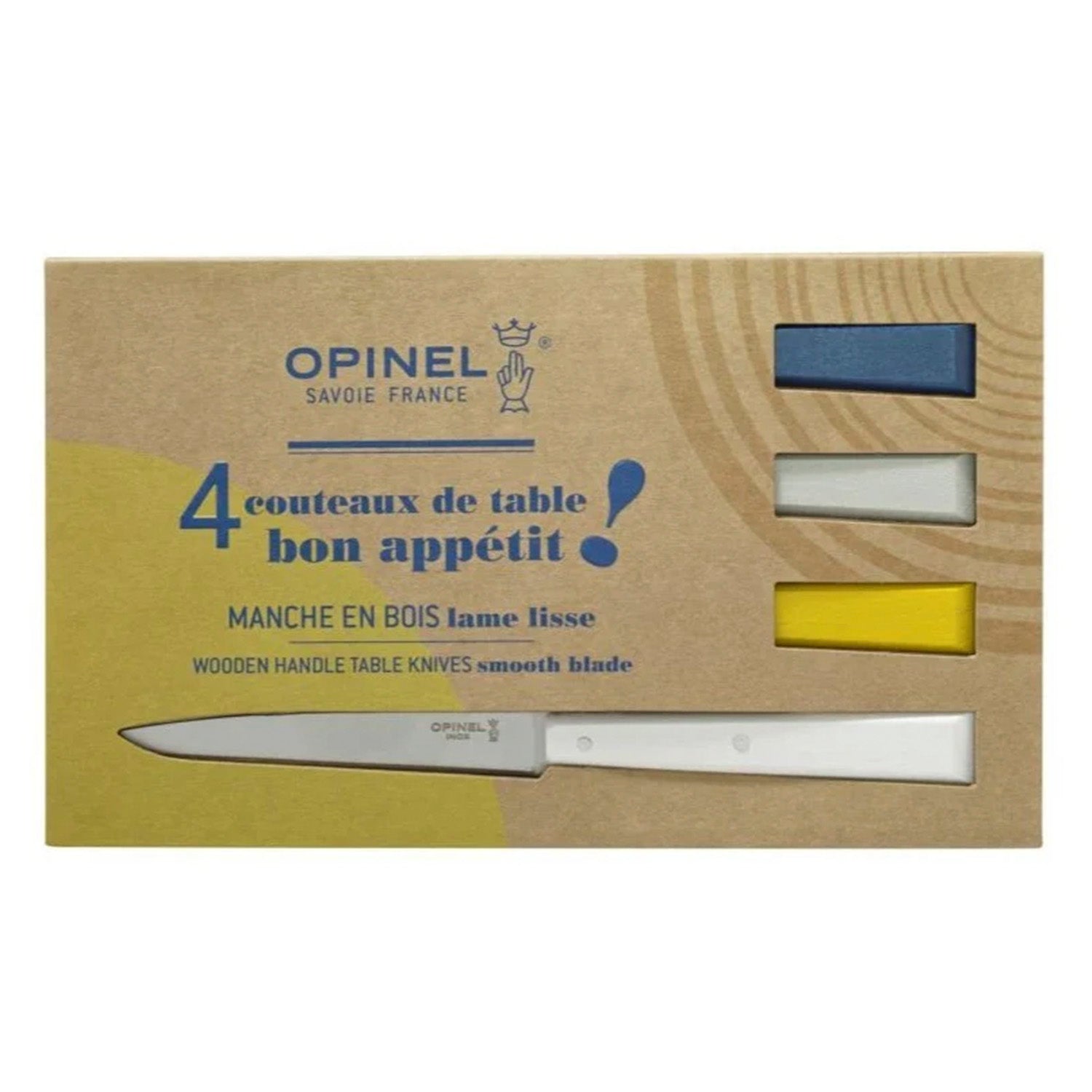 Cuchillos Opinel N°125 Mesa celeste - 4 unidades