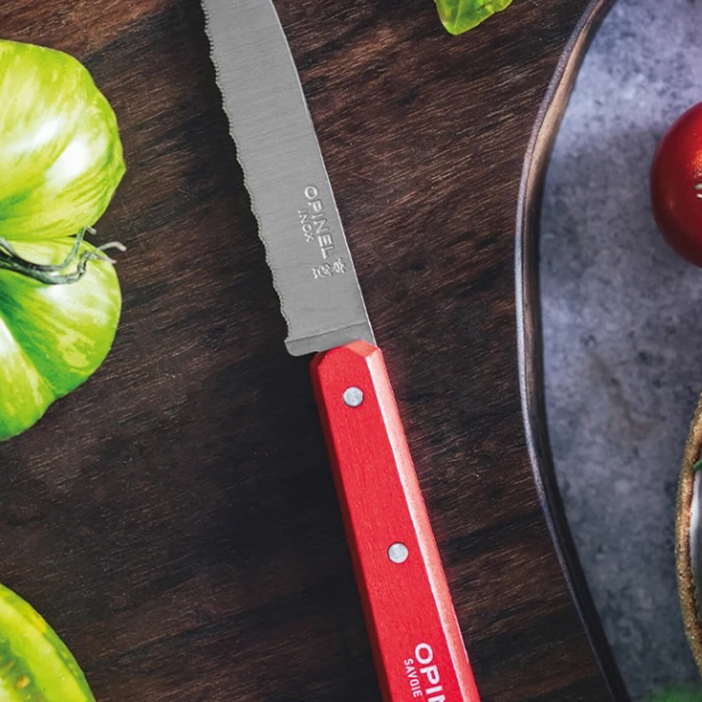 Cuchillo dentado N°113 Opinel Rojo