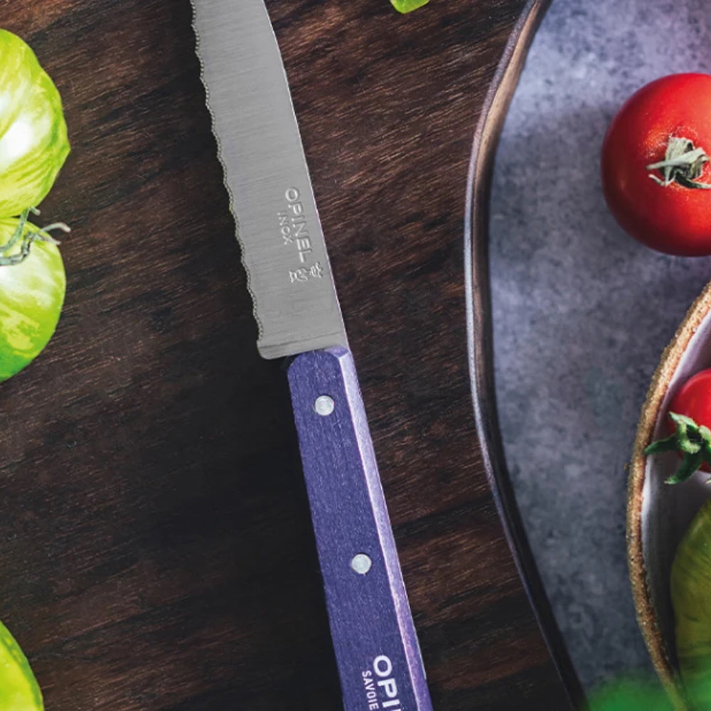 Cuchillo dentado N°113 Opinel Violeta
