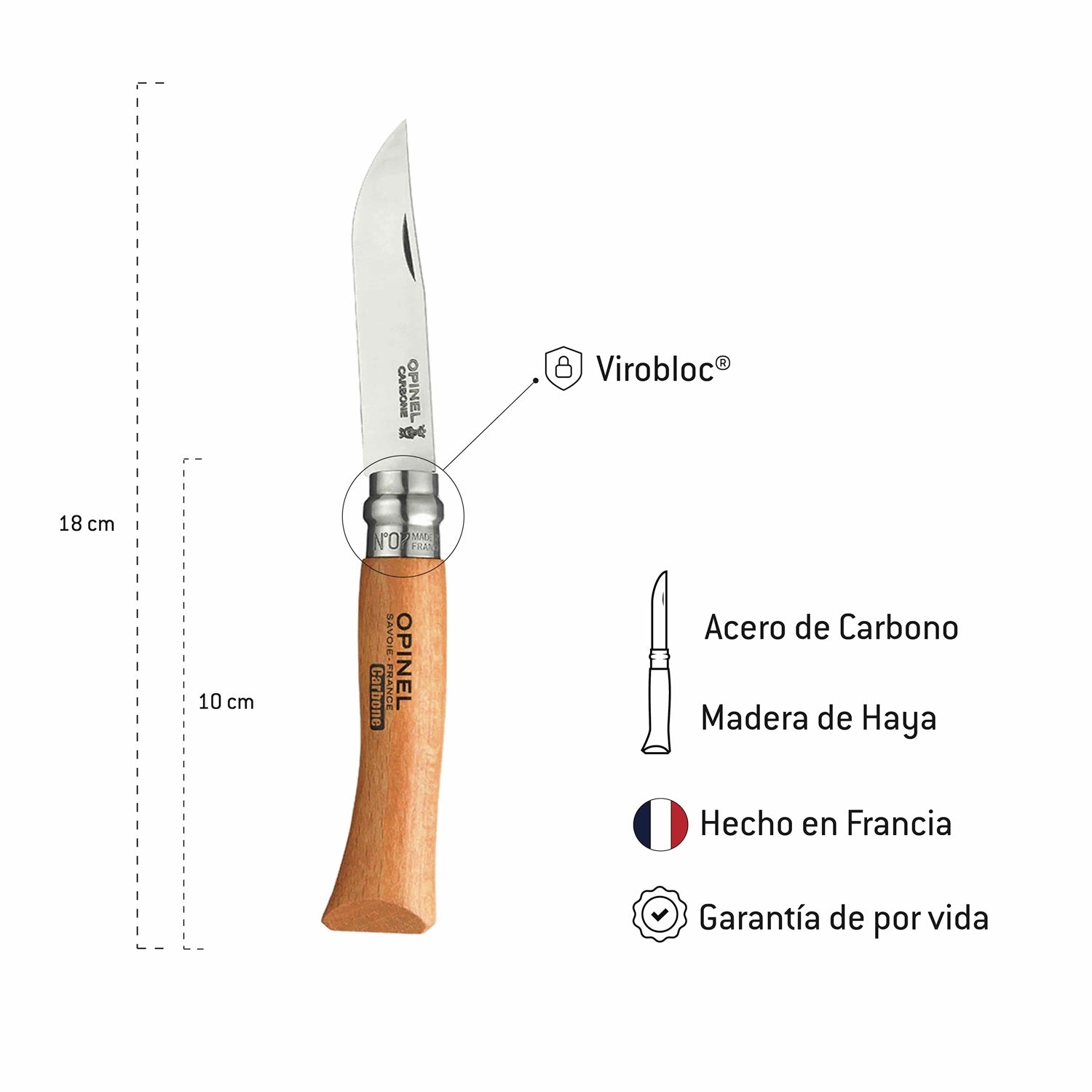 Cuchillo N°7 de acero carbono