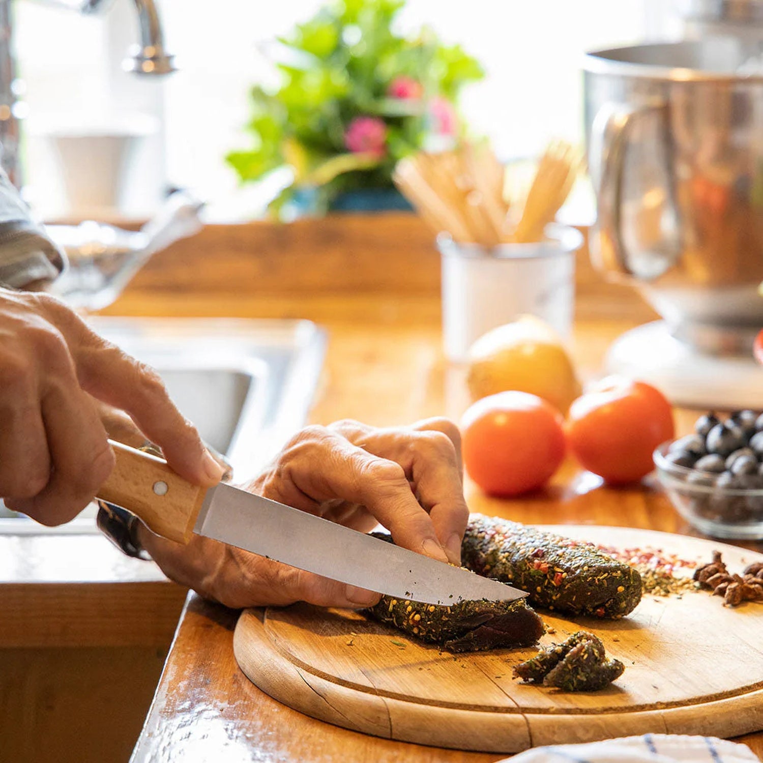 Taco Parallèle para carne Opinel Madera clara