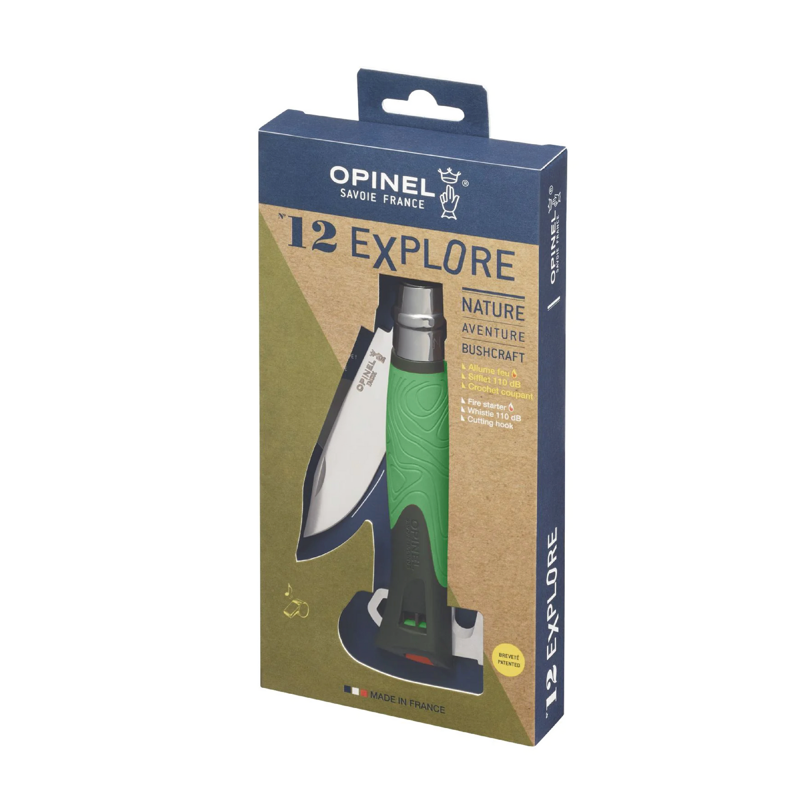 Cuchillo Opinel N°12 explorer verde