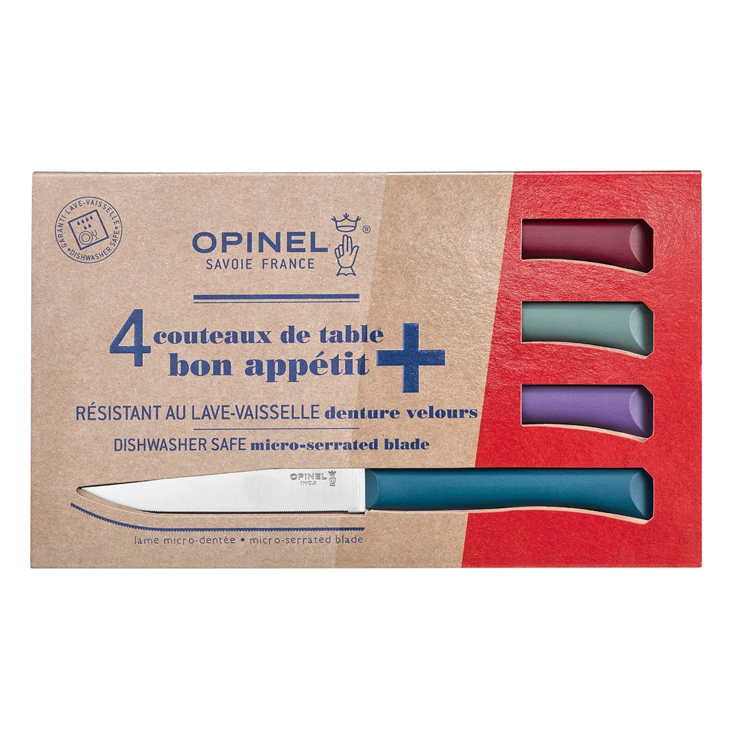 Set x4 Bon Appétit Plus Opinel Glam (varios colores)
