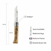 Cuchillo N°8 con grabado de truchas