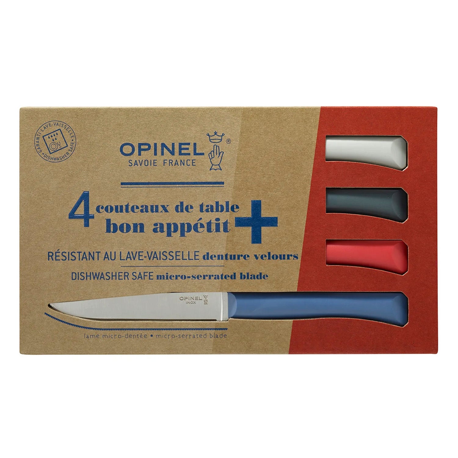 Set x4 Bon Appétit Plus Opinel Primo (Mix colores)