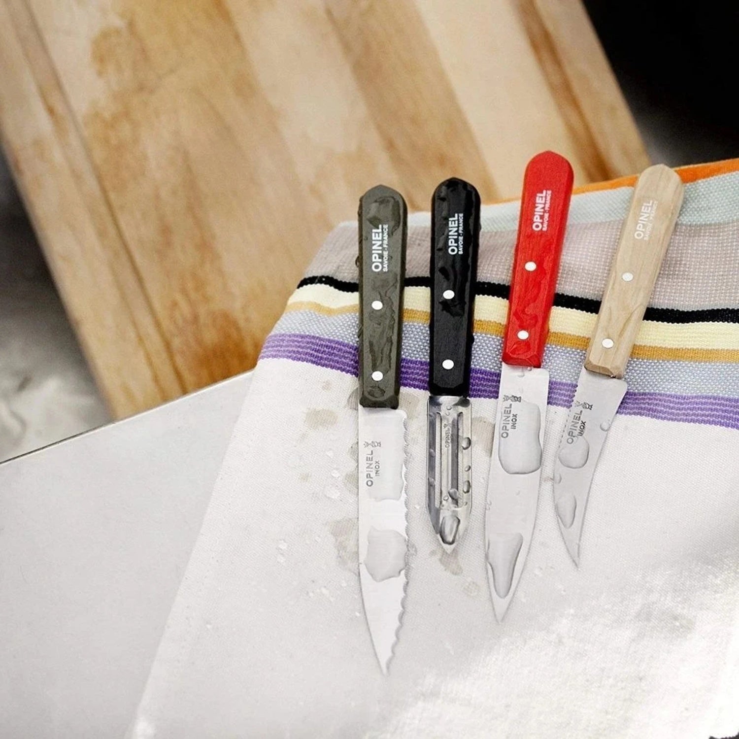 Cuchillos Opinel N°112 Los esenciales Loft - 4 unidades