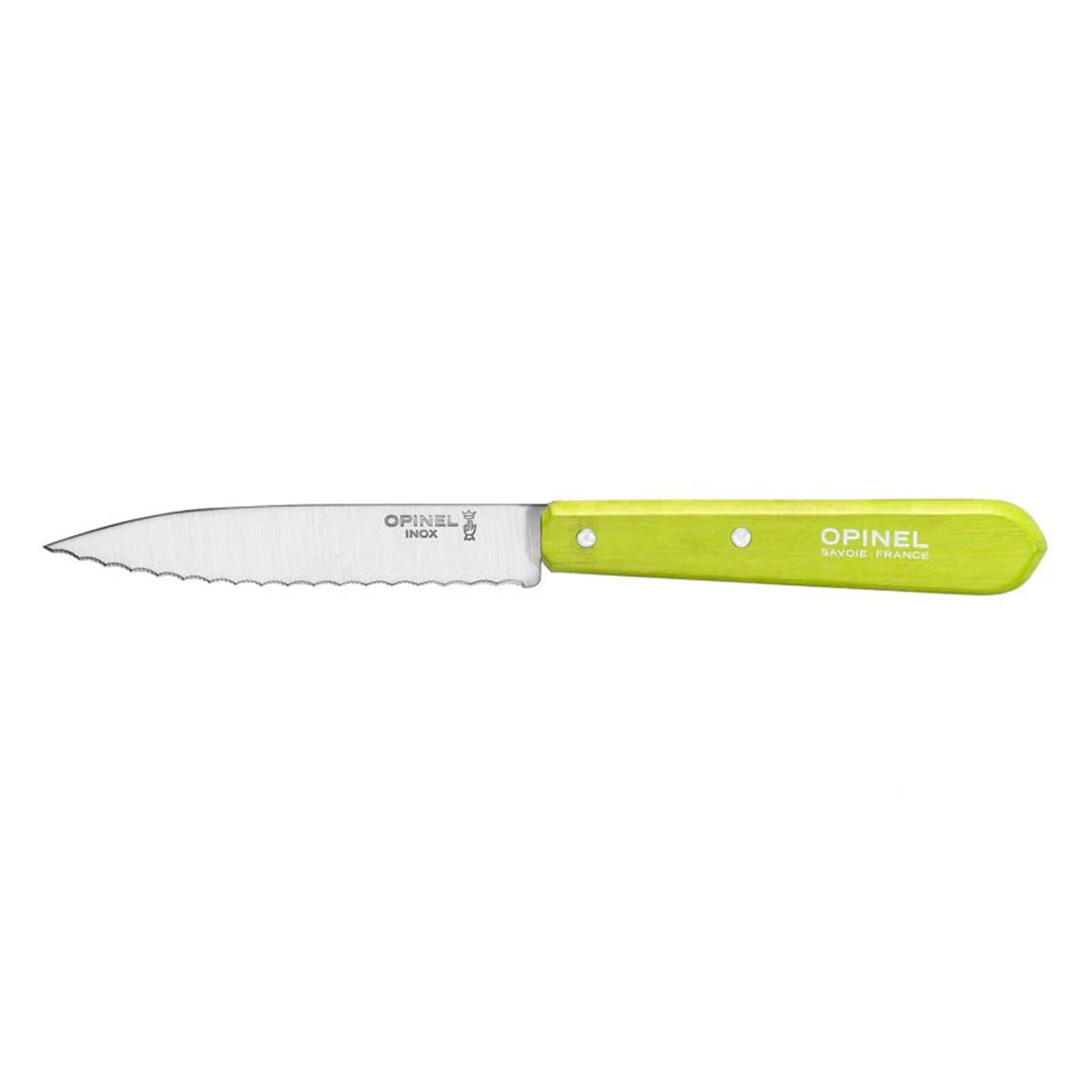 Cuchillo Opinel N°113 dentado verde limon