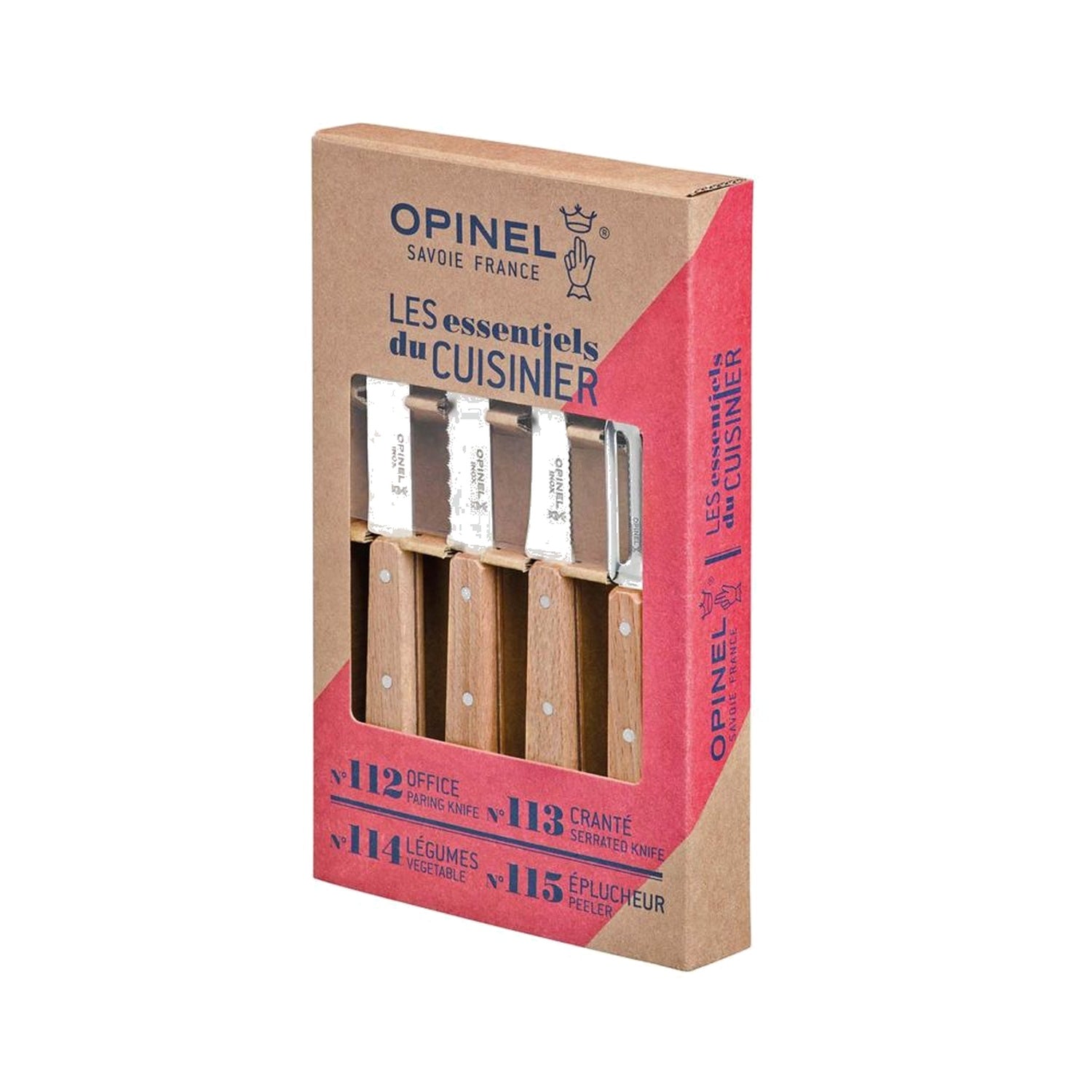 Cuchillos Opinel N°112 Los esenciales - 4 unidades
