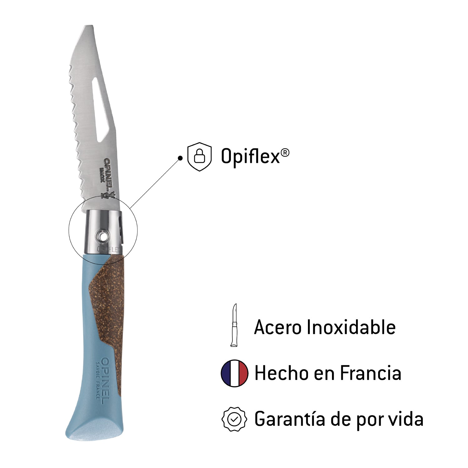 Cuchillo Neo N°07 Alpine azul glaciar