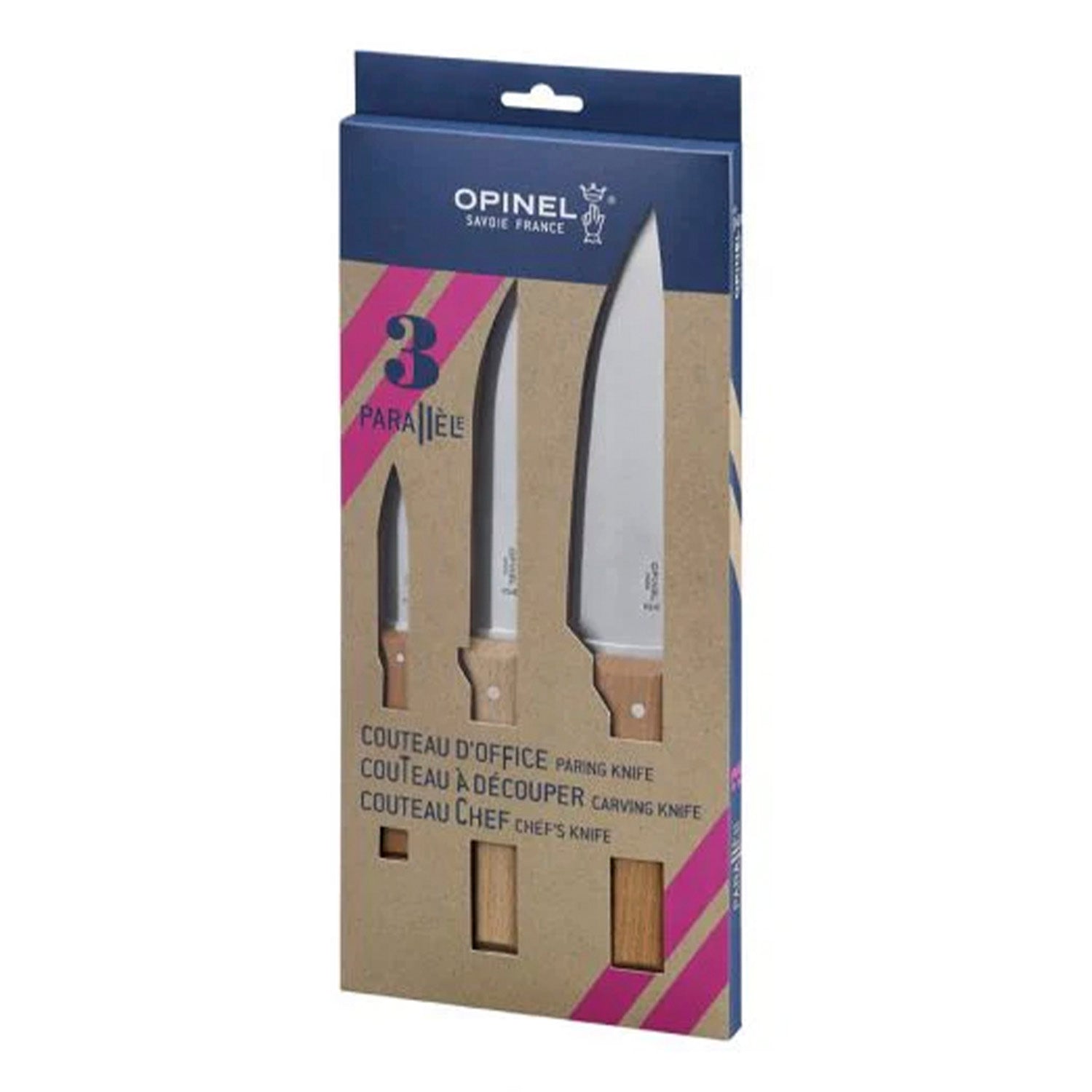 Cuchillos Opinel de cocina - 3 unidades