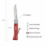 Cuchillo Opinel N°8 Trekking rojo