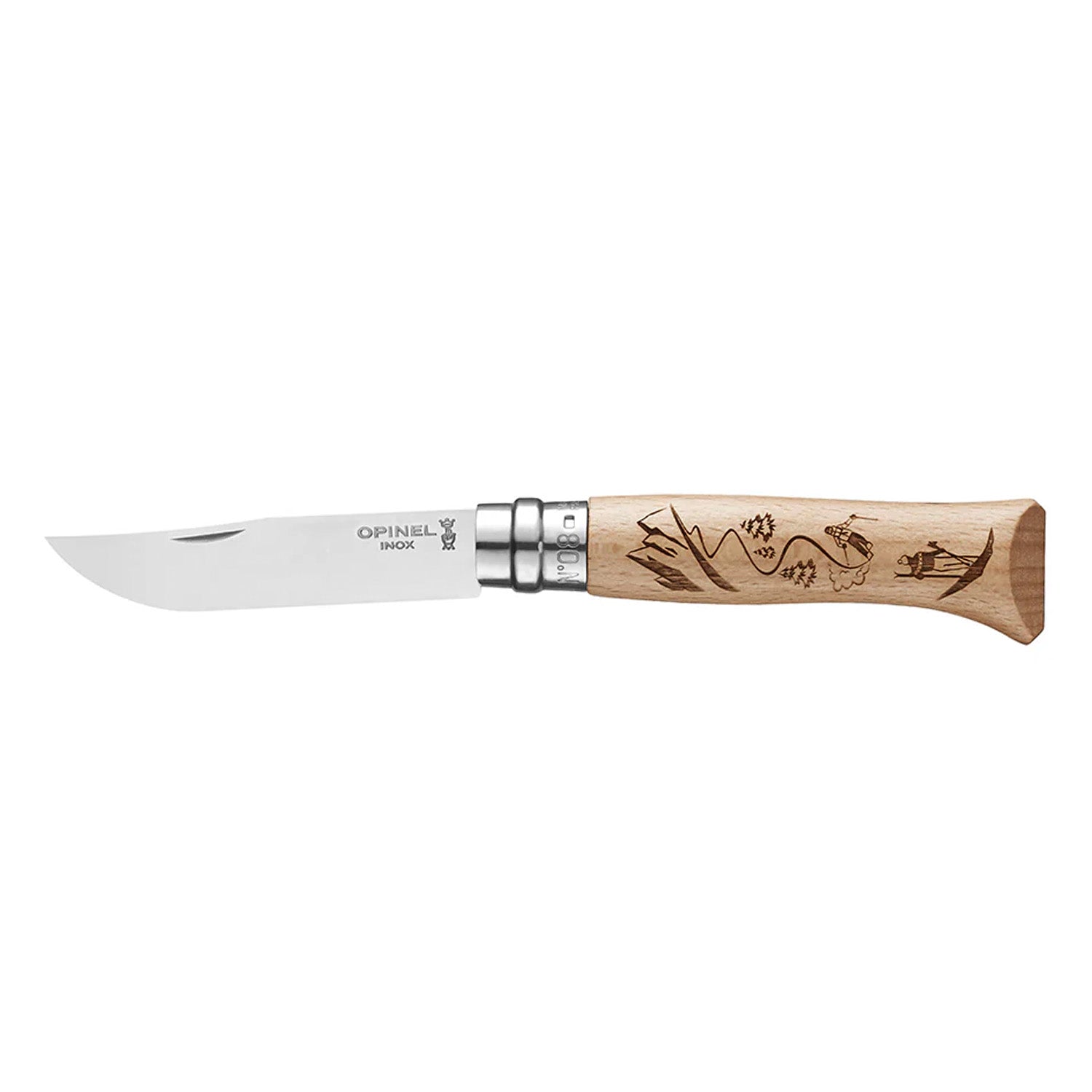 Cuchillo Opinel N°8 grabado de ski