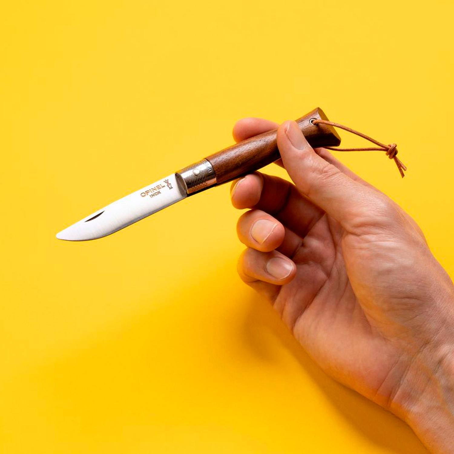 Cuchillo Opinel Neo N°6 de acero inoxidable Opiflex nogal negro