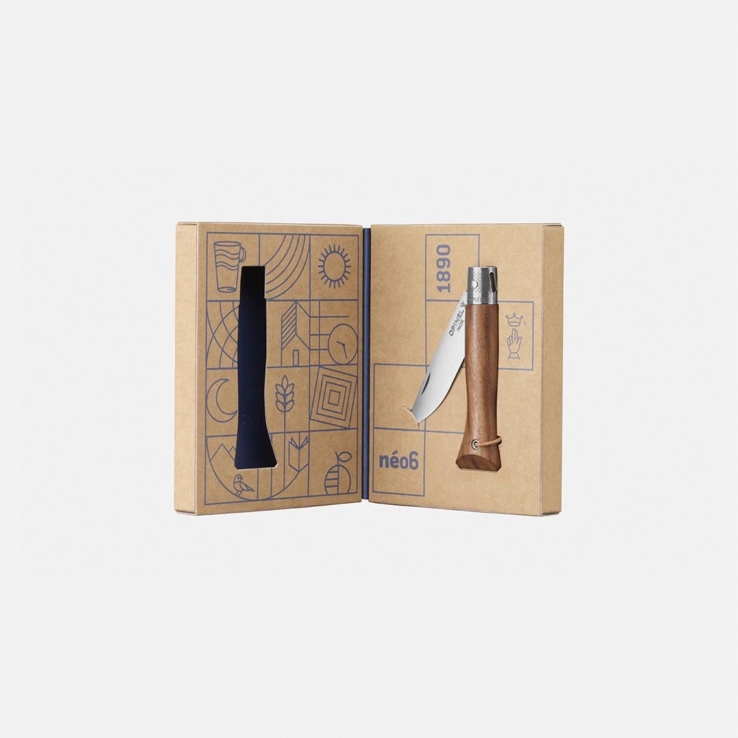 Cuchillo Opinel Neo N°6 de acero inoxidable Opiflex nogal negro